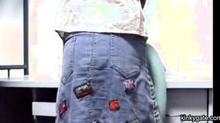 Caning chinese stepdaughter due slutty panties