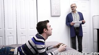 Gamer stepson impaled on big hard dick and hammered raw
