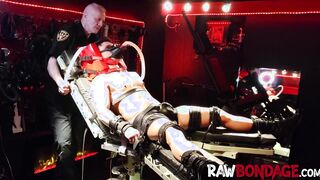 Willing sub gets into a bondage and endure pain for pleasure