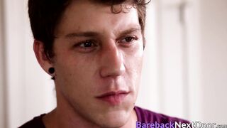 Bareback threesome with three muscular hunks