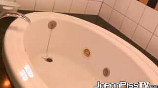 Pissing session with some cute and kinky Japanese chicks
