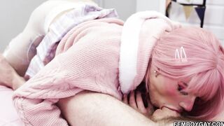 Femboy Cutie Cyrus Stark Looks Even Cuter Riding Cock