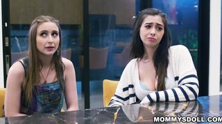 Stepmom agrees to a threesome with her stepdaughters