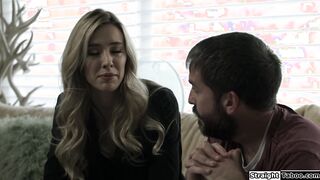 Blonde teams up to seduce a businessman
