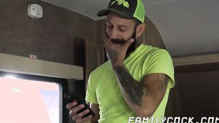 Daddy banging his twink stepson raw before creampie