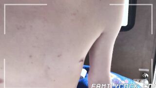 Bearded stepdad films drilling his twink balls deep and raw