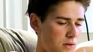 Shane Allen self pleasing his huge dick in smoke filled room
