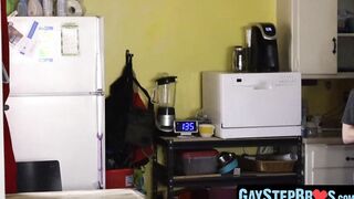 Stepbrother stuffs his large dick into twinks crude ass