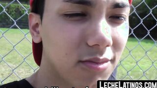 Before anal sex a oncestraight Latino man blows dick