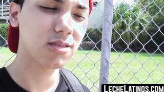 Before anal sex a oncestraight Latino man blows dick