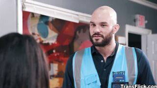 Kasey lustfully bang the delivery man