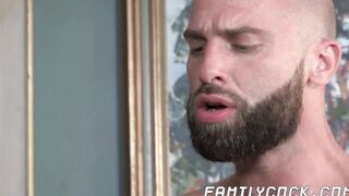 Bearded stepbro raw drilling twink missionary style