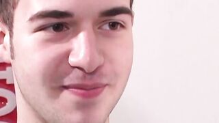 Twink sucked off before anal finger and cock insertion