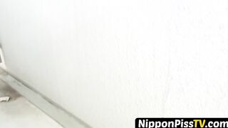 Unusual chick from Japan monitors the amount she can pee