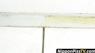 Unusual chick from Japan monitors the amount she can pee