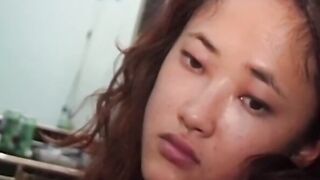 Lesbians have an intense pussy licking on a messy bed