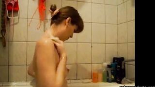 my stepmother caught with the shower head