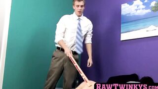 Insubordinate twink Kyler Greenery rimmed and without any protection screwed hard