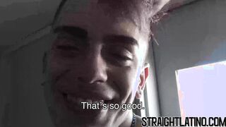 Tattooed Latino POV deepthroats big cock before bareback