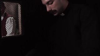 Committing sins in the confession room with hot pastor