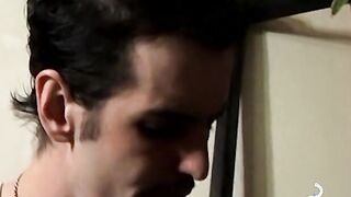 Axel loves pleasing his big dick with a blow of smoke
