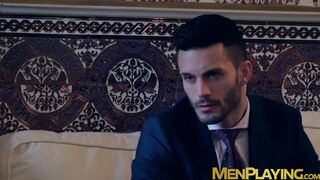 Businessmen take off their suits so they can have hot sex