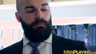 Businessmen take off their suits so they can have hot sex