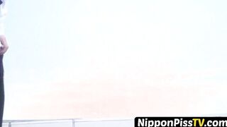 Three Japanese school banned search pissing hard together openly