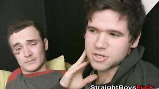 Short haired babe fucking with two handsome amateurs