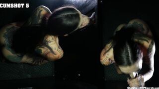 MILF Rocky draining 7 big gloryhole cocks in POV