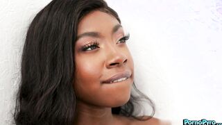 Skinny Ebony Anne Amari Sucks Big White Gloryhole Cock