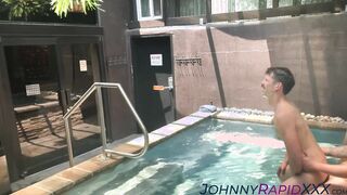 Swimmers turn into horny hotties in poolside pleasure