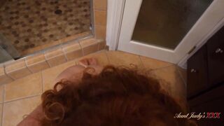 Stepmom you forget to close the door while shower