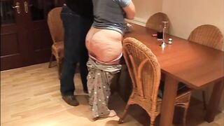 hard spanking of stepdaughter's fat ass