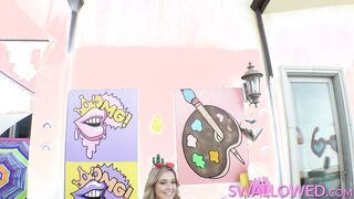 SWALLOWED Hot blonde Kali Roses wants that nut!