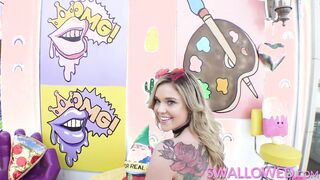 SWALLOWED Hot blonde Kali Roses wants that nut!