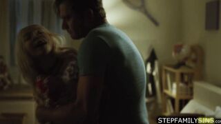 Petite stepsis face fucked by stepbro