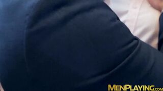 Two gay guys in suits fall in love and fuck each other well