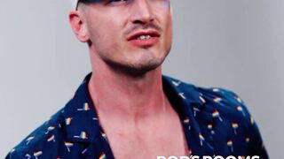 Hunk Derek irresistibly kissed Devin in an erotic photoshoot