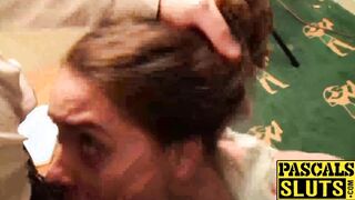 Naughty anal teacher Olga getting taught a hard sex lesson