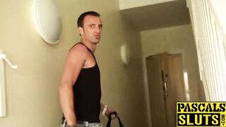 Alyssa with big fake tits needs hard prick inside her twat
