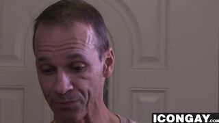 Big stiff pole daddy hammering hard at this hunks asshole