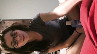 Nerdy chick Fem Dom Hand Job