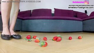 Kati Crush, Easter eggs and strawberries are trampled underfoot, with