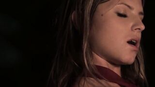Blonde Gina Gerson 3 way at the campfire