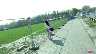 German BBW Teenie eighteen Pickup and Screwed Outdoors on Berlin