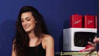 Bdsm dark hair watching loser