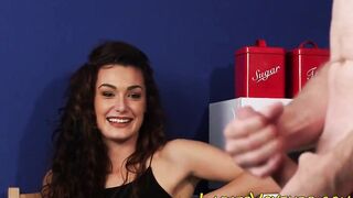 Bdsm dark hair watching loser