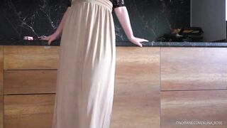 Bombshell StepSister into nylon tights hand job - Cum on legs
