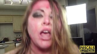 Dominated chubby submissive gets untied